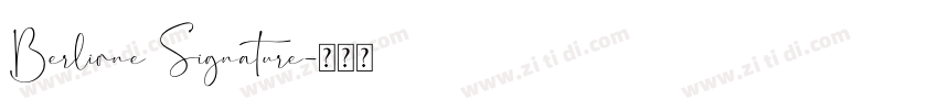 Berlione Signature字体转换